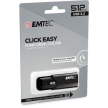 Emtec B110 Click Easy 3.2 USB-Stick 512 GB USB Typ-A 3.2 Gen 2 (3.1 Gen 2) Schwarz