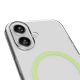 10. Puro Lite Mag TPU+PC Hülle kompatibel mit MagSafe für iPhone 17 - Transparent mit grünem Ring
