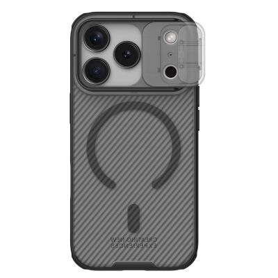 Nillkin CamShield Pro MagSafe-kompatible Hülle für iPhone 17 Pro – Transparent Schwarz