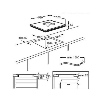 2. ELECTROLUX EIV63443CT SaphirMatt Induktionskochfeld