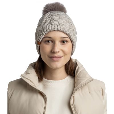 3. Buff Knitted Fleece Caryn Beanie 13674301410 Grau One size