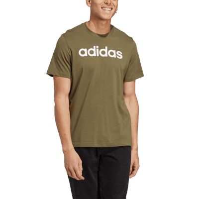 10. adidas Essentials Single Jersey Linear Logo-T-Shirt mit Stickerei M IC9280