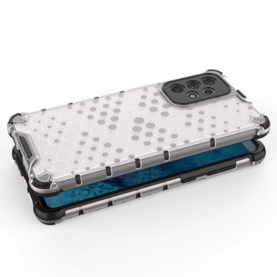 3. Wabenhülle Panzerhülle mit Gelrahmen für Samsung Galaxy A73 blau