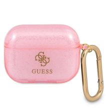 Guess, GUAPUCG4GP AirPods Pro Cover Pink/Pink Glitter Collection