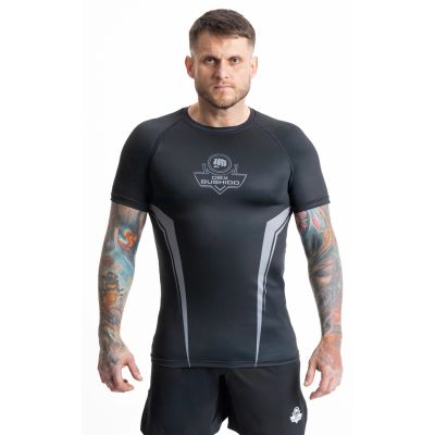2. Grauer Kurzarm-Rashguard mit DBX Bushido-Logo