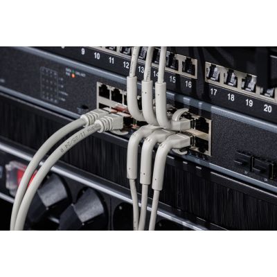 3. Digitus CAT 6A F-FTP Winkel-Patchkabel, Kupfer, 0,5 m, Grau, 10 Stück.