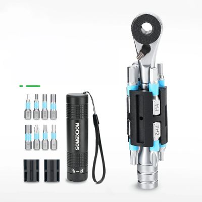 2. Rockbros TG-8601 Fahrrad-Multitool S2 Ratsche mit zylindrischem Gehäuse – Schwarz