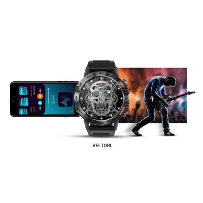 21. VELTORI VT120-1 Smartwatch Schwarzes Silikonarmband