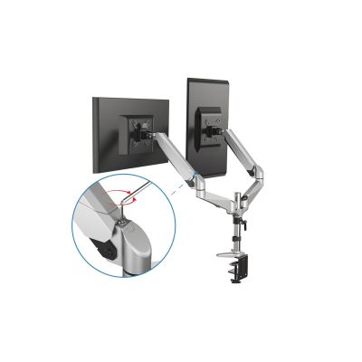 4. Digitus Universal-Tischhalterung für zwei Monitore mit Gasfeder