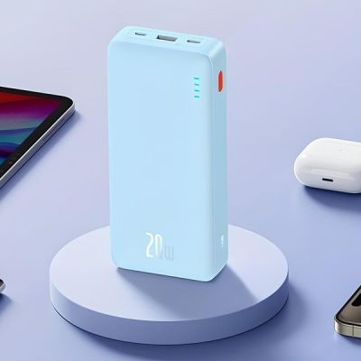 4. BASEUS POWERBANK AIRPOW 20000MAH 20W (BLAU)