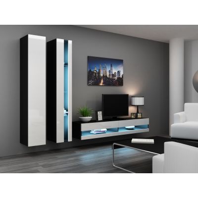 4. TV-Schrank VIGO NEW '140' 30/140/40 schwarz/weiß flach