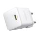 4. Baseus Palm 1C 20W Wandladegerät (mit Baseus Mini White USB-C 60W (20V/3A) 1m Kabel) - Weiß