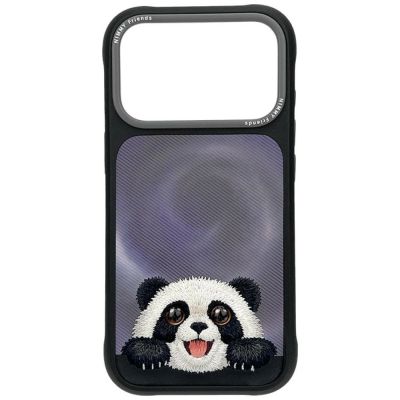 Nimmy MagSafe-Hülle mit großem Panda-Motiv und großen Augen für iPhone 18 Pro Max / 17 Pro Max – Schwarz