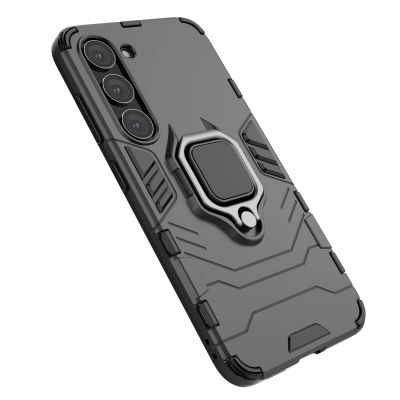 3. Ring Armor Hülle für Samsung Galaxy S23 gepanzerte Hülle magnetischer Haltering schwarz