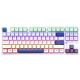 6. Machenike K500B-B87 Kabelgebundene mechanische Gaming-Tastatur mit Hintergrundbeleuchtung, rote Schalter - Weiß