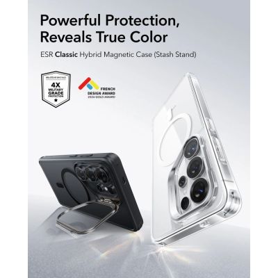 4. ESR Classic Hybrid Kickstand MagSafe Hülle für Samsung Galaxy S26 Ultra – Schwarz