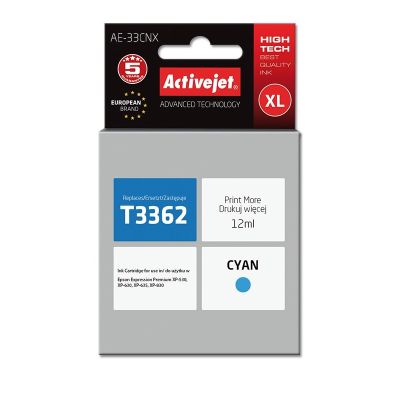 Activejet AE-33CNX Tinte (ersetzt Epson 33XL T3362; Supreme; 12 ml; blau)
