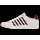 5. K-Swiss Sneakers COURT TIEBREAK II WEISS/TIBETISCHROT/SCHNEEWEISS-M (04413-152-M)