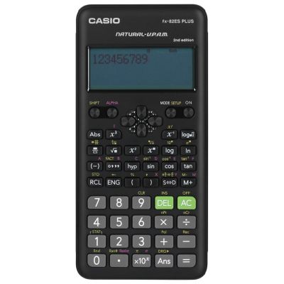 2. CASIO FX-82ESPLUS-2 Wissenschaftlicher Taschenrechner, 252 Funktionen, 77 x 162 mm, schwarze Box