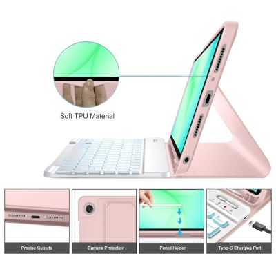 5. Tech-Protect SC Pen Hülle für Samsung Galaxy Tab A9+ / A11+ Plus 11.0 X210 / X215 / X216 / X230 / X235 / X236 - Pink