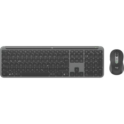 9. Logitech MK950 Signature Business Tastatur und Maus inklusive, Office RF Wireless + Bluetooth, QWERTZ, Deutsch, Graphit