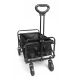 4. Wozinsky WZP-80 Strand-, Touristen- und Gartenwagen, robust, breite Räder, bis 80 kg - schwarz
