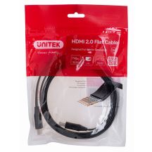 UNITEK HDMI 2.0 Kabel 4K60Hz, Flach, 2 m, C11063BK-2M