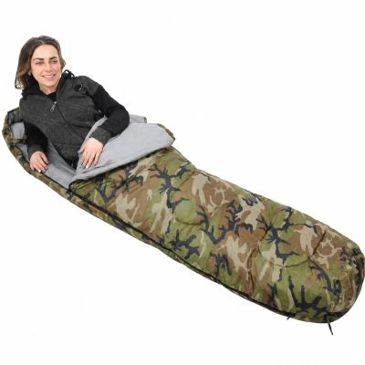 31. CAMO TOURIST SCHLAFSACK 210x80x50CM MIT ENERO CAMP COMPRESSION