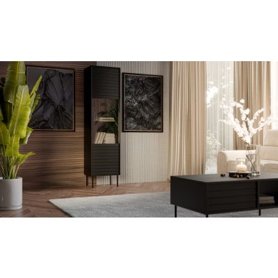 3. CORTINA Vitrine 53x40x182 schwarz