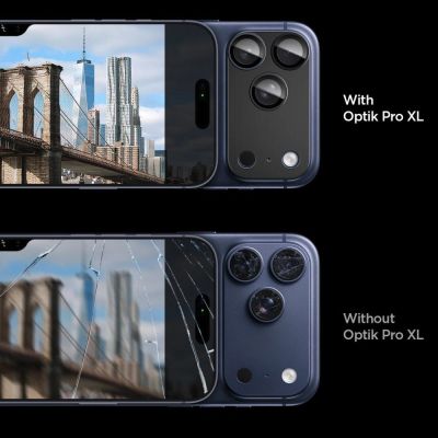 7. Spigen Optik Pro XL Kameralinsenglas für iPhone 17 Pro Max – Schwarz