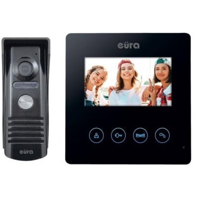 EURA VDP-52A3"ATIRA" Video-Türsprechanlage schwarz