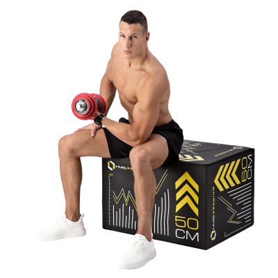 16. Gummierte Kurzhanteln HMS SGGX20 mit 20-kg-Langhantelfunktion