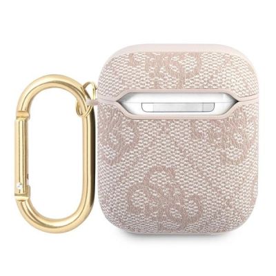 2. Guess 4G Script Metal Collection Case für AirPods 1 / 2 - Rosa