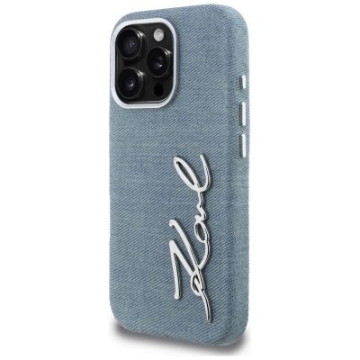 2. Karl Lagerfeld FW Jeans Signature Logo iPhone 16 Pro Hülle - Blau