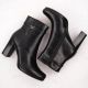 3. Damen-Stiefeletten mit Blockabsatz, gefüttert, schwarz, M.Daszyński AF125-22
