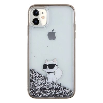 3. Karl Lagerfeld Liquid Glitter Choupette Hülle für iPhone 11 / Xr – transparent