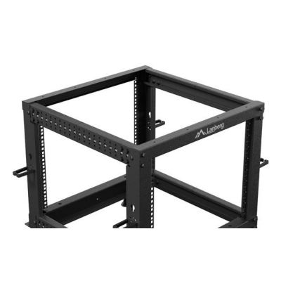 3. OFFENES RACK 19" 9U 600X600-1100 EINSTELLBAR SCHWARZ LANBERG