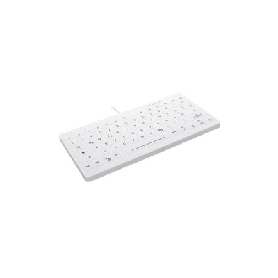 2. CHERRY AK-C4112 – Kompakte medizinische Tastatur, Hintergrundbeleuchtung, USB, QWERTZ-Tastatur, Deutsch, weiß