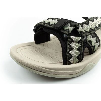 6. CMP Hamal Damensandalen mit Klettverschluss und Trekkingsohle, grün