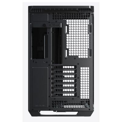 7. APNX V1 PC-Gehäuse, Midi-Tower, ATX, gehärtetes Glas, Holz, schwarz