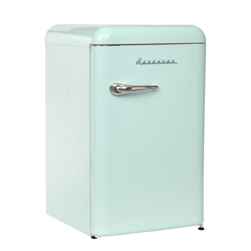 3. Ravanson LKK-120RM Retro-Kühlschrank 545 x 585 x 860 mm | 106 l | Energieeffizienzklasse E | Mint