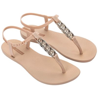 7. Ipanema Sandal Class Damen Flip-Flop Sandalen, Hellbeige mit Gold