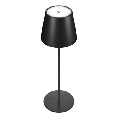 RealPower LED-Tischlampe dimmbar kalt/warm mit Akku, schwarz