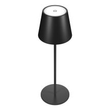 RealPower LED-Tischlampe dimmbar kalt/warm mit Akku, schwarz