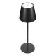 RealPower LED-Tischlampe dimmbar kalt/warm mit Akku, schwarz