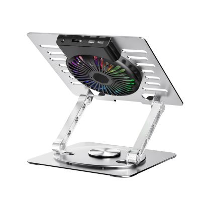 5. Wozinsky WDCX-X16-AS CoolBase RGB 360°-Kühlständer für Laptop und Tablet – Silber