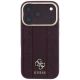 3. Guess Stripe Peony 4G Logo MagSafe Hülle für iPhone 18 Pro Max / 17 Pro Max - Burgunderrot