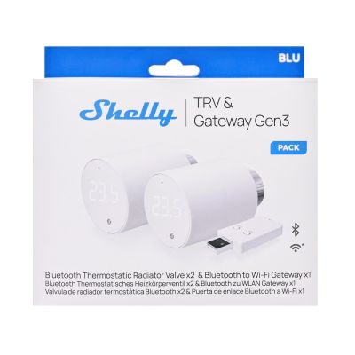 10. Shelly TRV Intelligenter WLAN/BT-Thermostatkopf, 2 Stück