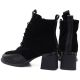 5. Damen-Lederstiefeletten aus schwarzem Veloursleder Artiker 59C0116