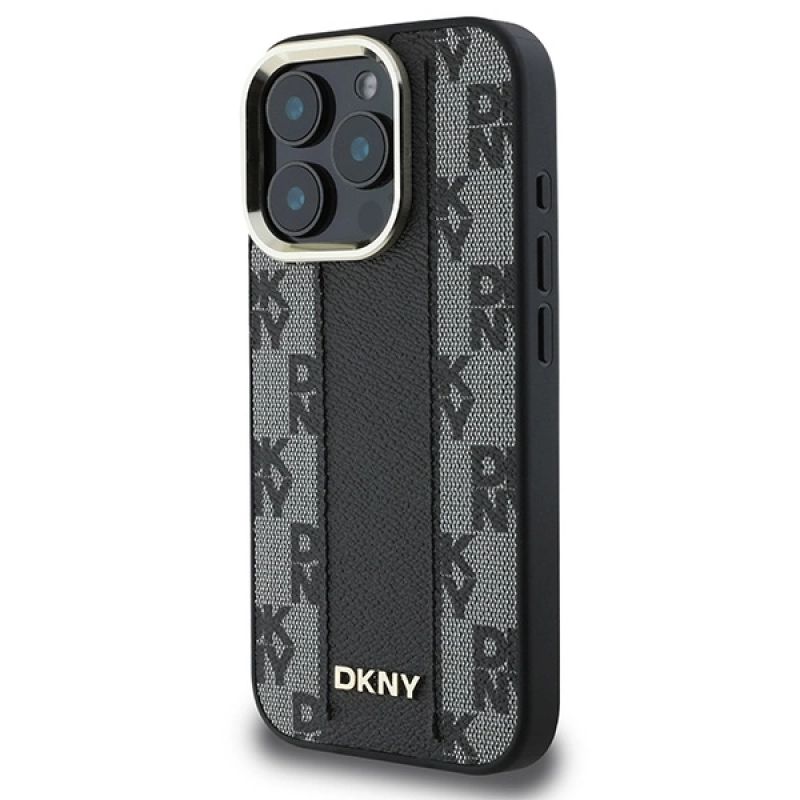 2. DKNY Checkered Pattern Magsafe Hülle für iPhone 16 Pro Max – Schwarz